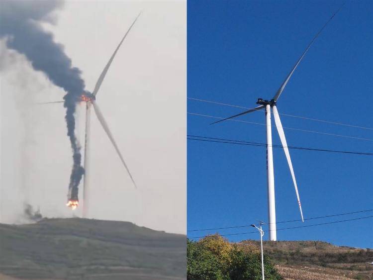 甘肅定西一風(fēng)力發(fā)電機風(fēng)輪起火<strong></p>
<p>西鳳酒
</strong>，當(dāng)?shù)卮迕瘢好盁煍?shù)十分鐘后燃燒，已建成投用多年:西鳳酒
