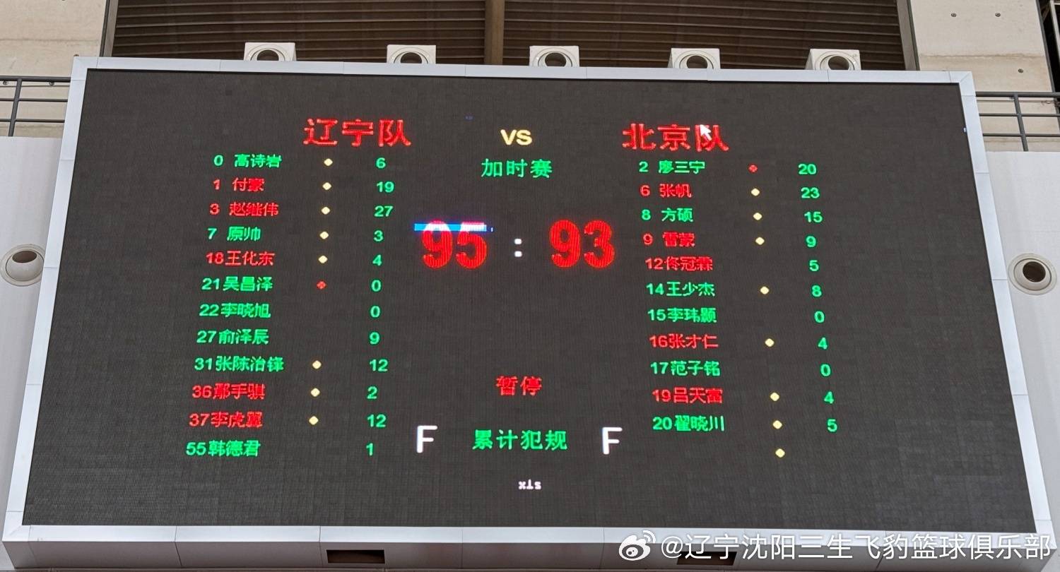 張帆錯(cuò)失絕殺趙繼偉27分 遼寧全運(yùn)男籃險(xiǎn)勝北京:西鳳酒

